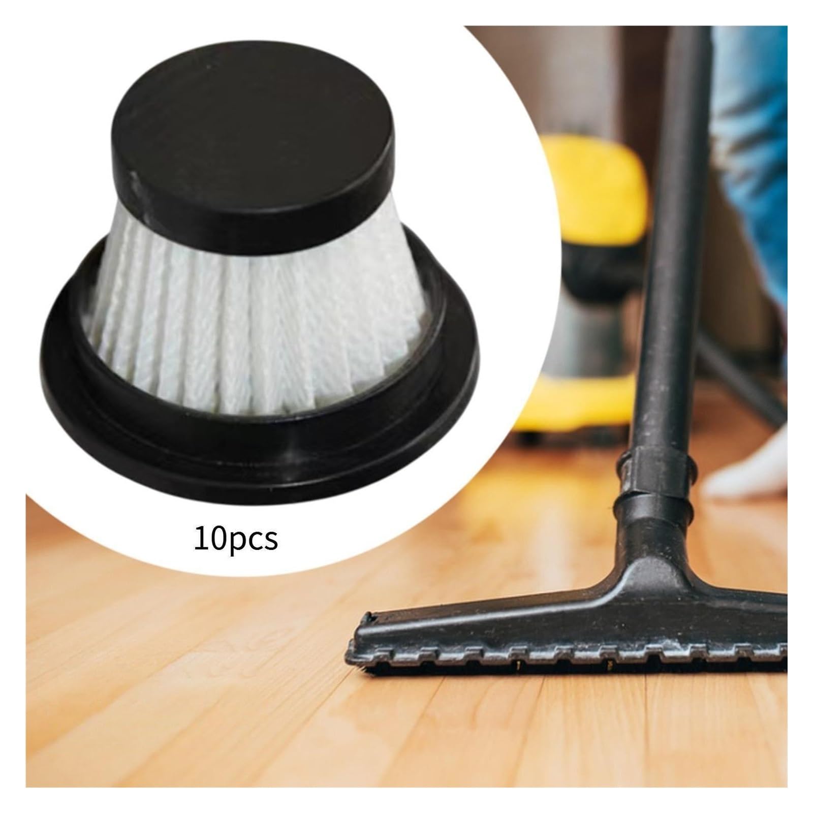 10 Filtros HEPA Lavables, Solo Suministros De Limpieza, Filtro De Repuesto For Aspiradoras, For Uso Diario, Hogar, Cocina, Dormitorio, Automóviles.