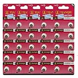 TIANQIU 50Pcs Ag4 Lr626 377 Sr626Sw Alkaline Battery