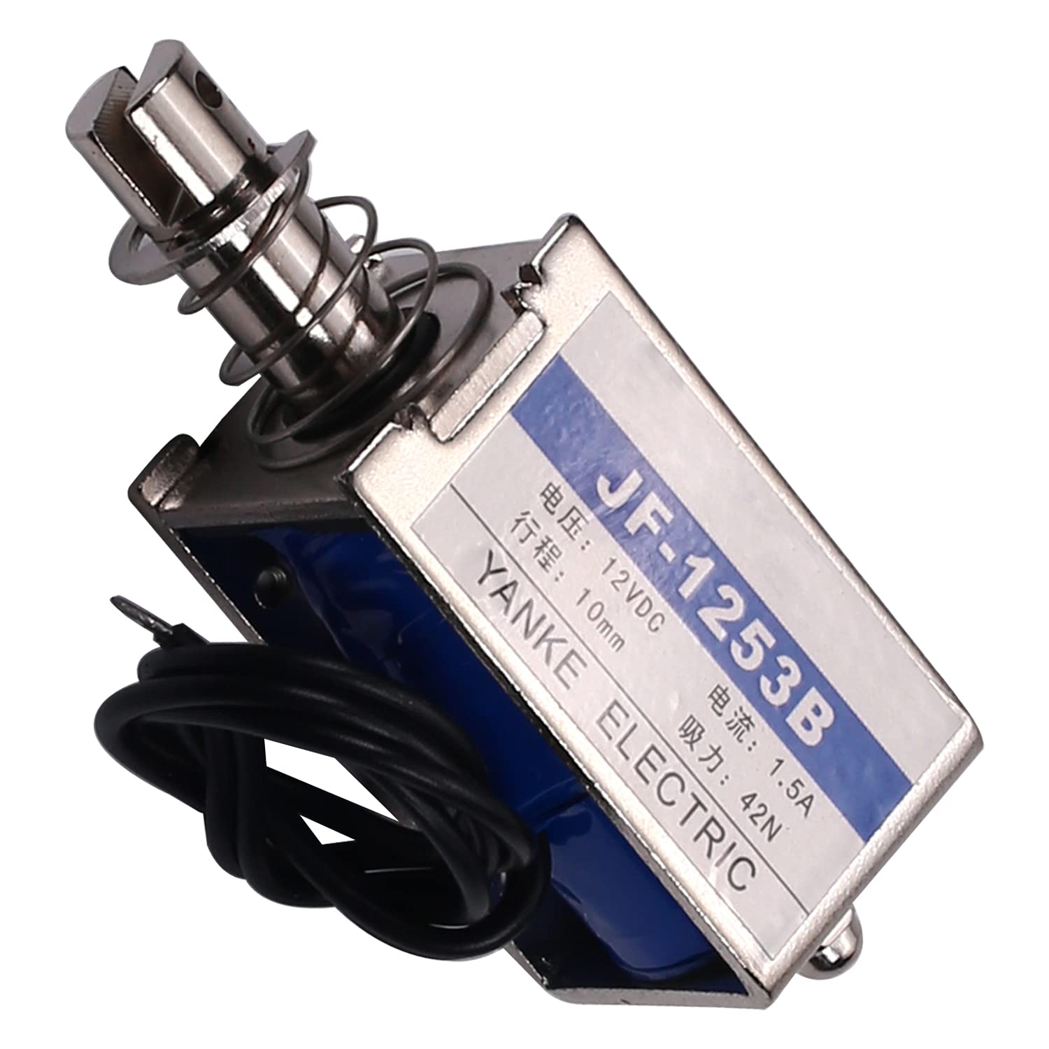 12V 10mm Push Pull Type Solenoid Electromagnet Open Frame Type Solenoid Electromagnet, Linear Motion, JF-1253B-image-31