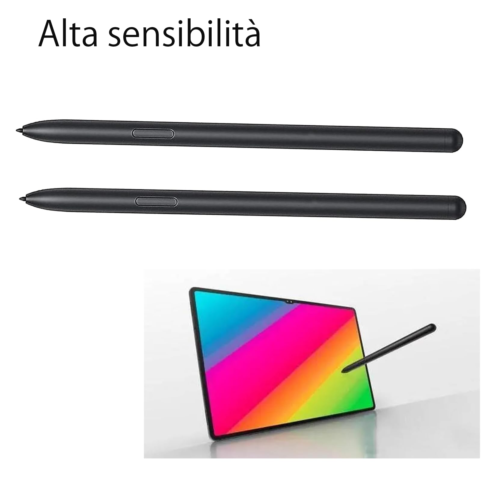 2 Pz Penna Stilo di Rcambio Per Galaxy Tab S7 FE S per Samsung Galaxy Tab S7, Tab S7 FE SM-T730, SM-T733, SM-T736B Stylus Penna SenzaBluetooth,Nero Mistico
