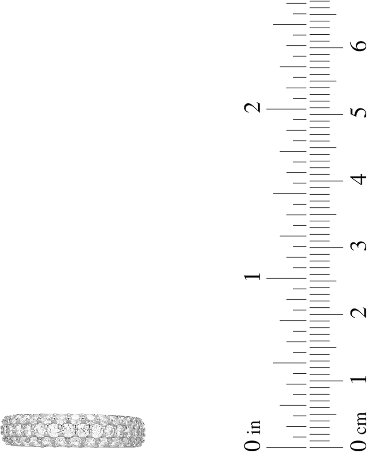 Amazon Essentials Cubic Zirconia Classic Pave Eternity Ring in Sterling Silver - Image 5