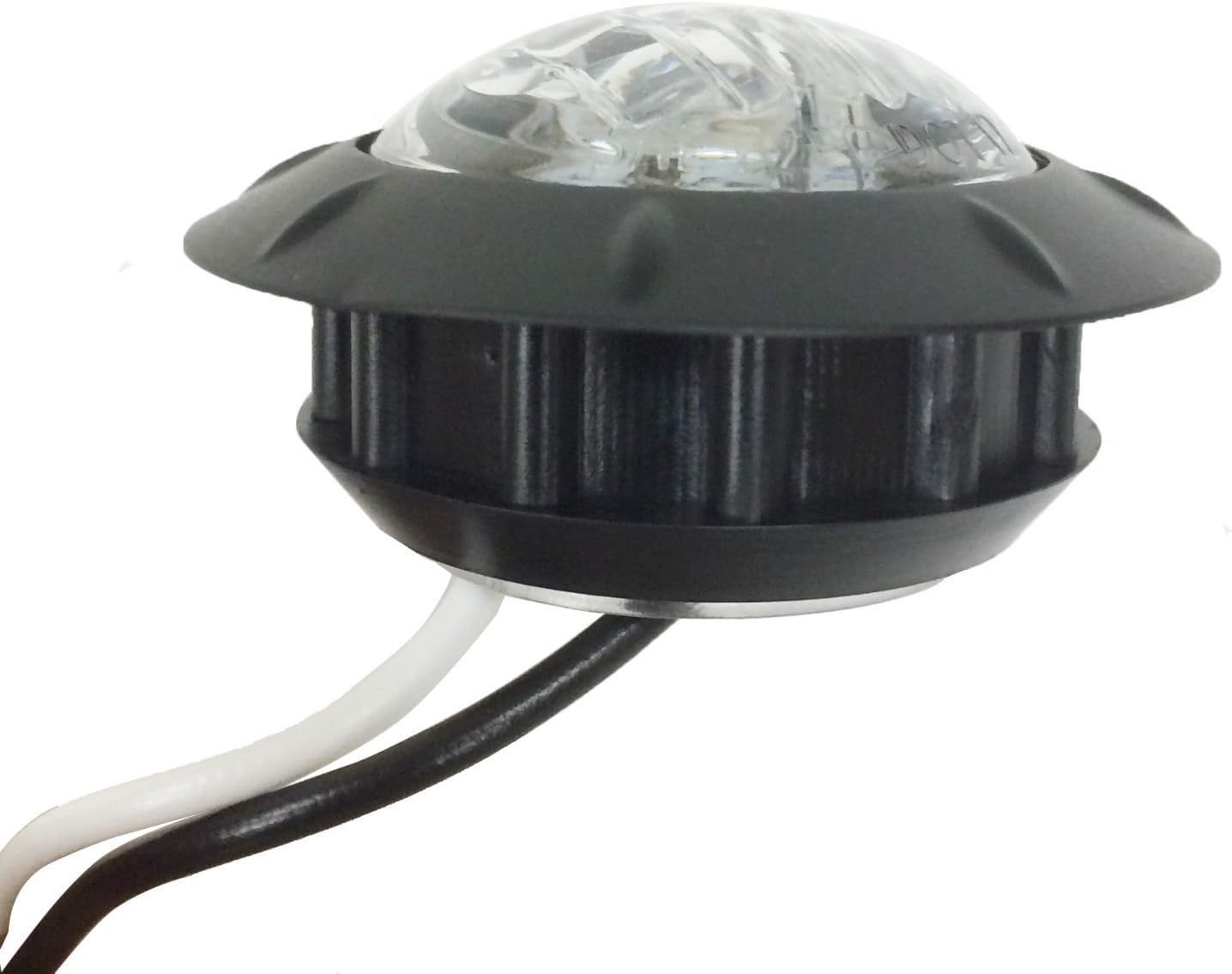 LIBRA 2 New 1-1/4" White LED Marker Clearance Lights for Trailer/Truck/RV -24032