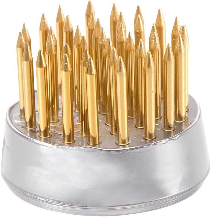 MOUYAT 12 Pack Flower Frog Holder, Round Kenzans Flower Frog Pins, 0.9 Inch Floral Arranger Base Fixed Tools for Small Vase Ikebana Decoration Supplies