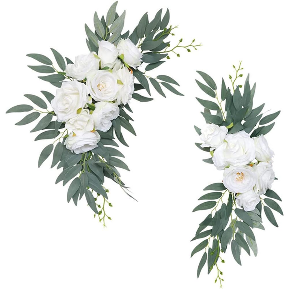 CTRLZS Artificial Wedding Arch Flower Kit Boho Eucalyptus Garland Curtains Wedding Decoration Welcome Sign Easy Install A