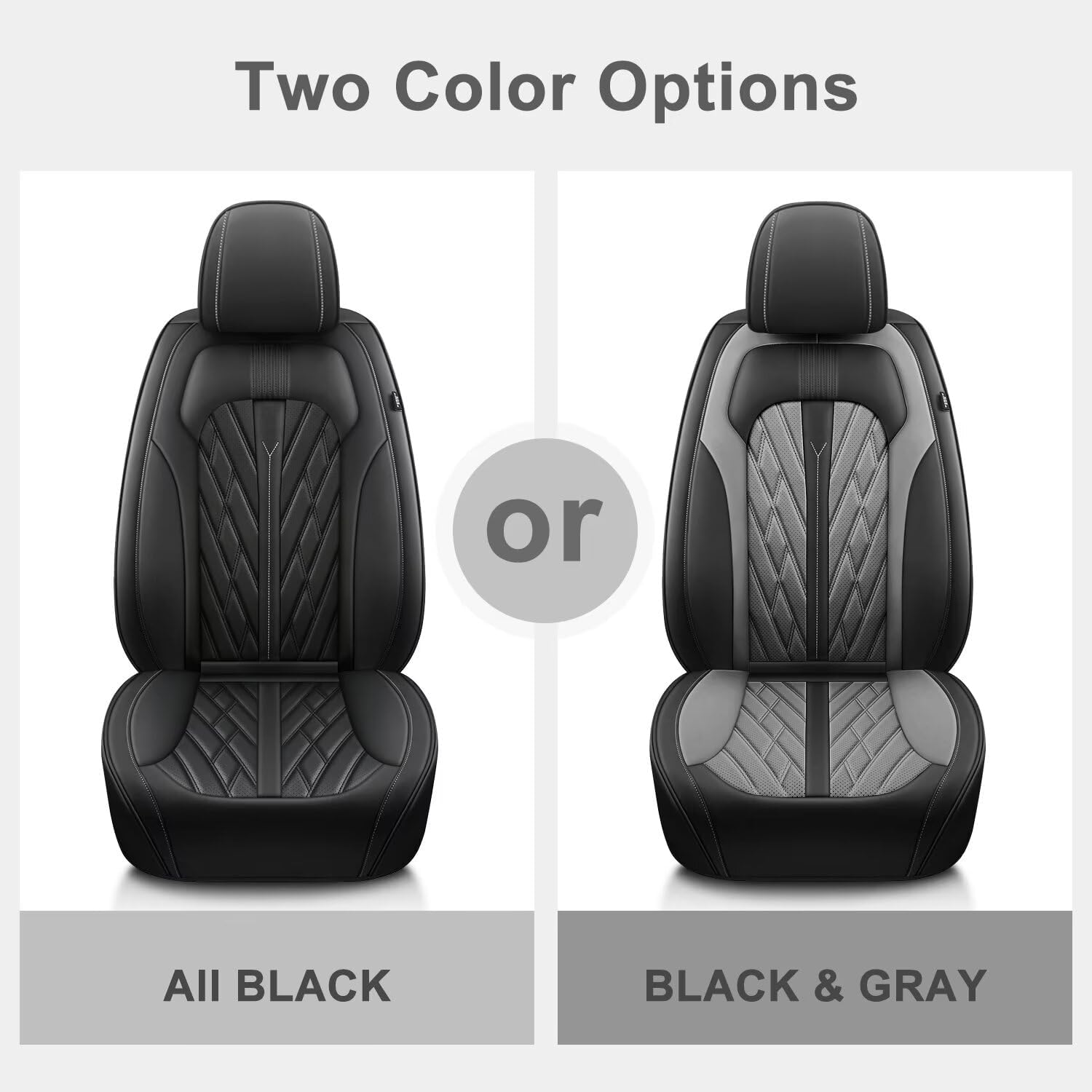 TTX LIGHTING Car Seat Covers Fit for Nissan Frontier 2009-2026 Crew Cab Automotive Leather Breathable Waterproof Seat Protectors with Airbag Compatible(2 Front Seats,Black)