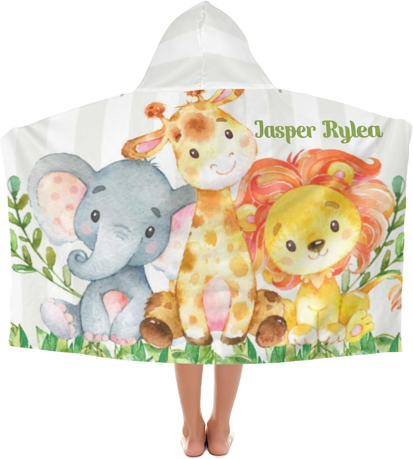 Cartoon Airplane Personalized Hooded Towel Absorbent Wrap Soft Pool Beach Bath Towels Hood Poncho for 5-12 Years Kids Boys Girls