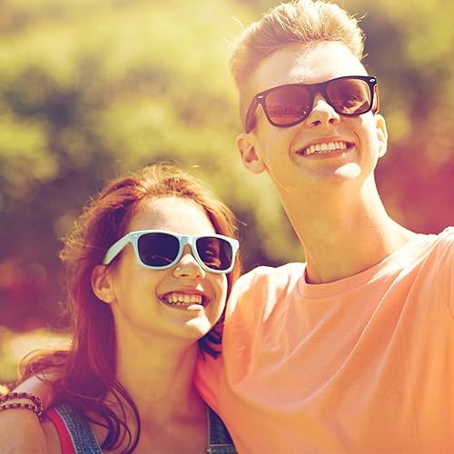 Vista 131 de Suministros para regalos de fiesta de colores neón Paquete de 8 gafas de sol unisex Varios