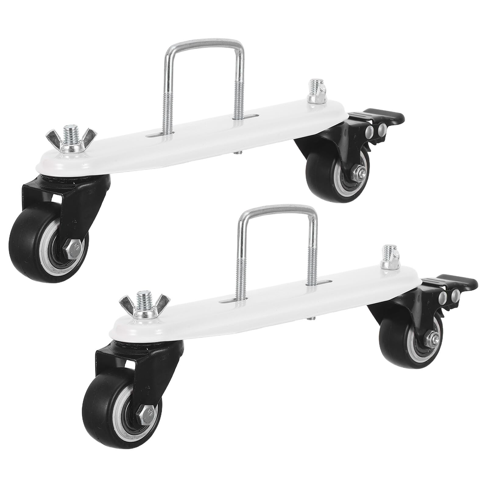 Roulettes de radiateur avec support poulie mobile en métal robuste x2