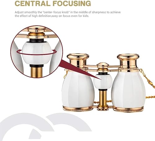 Miniatura 3 de 4X30 Telescopio binocular Ópera Gafas de teatro recubierto de vidrio retro binocular con cadena Telescopio Señora Regalos 4 Colores