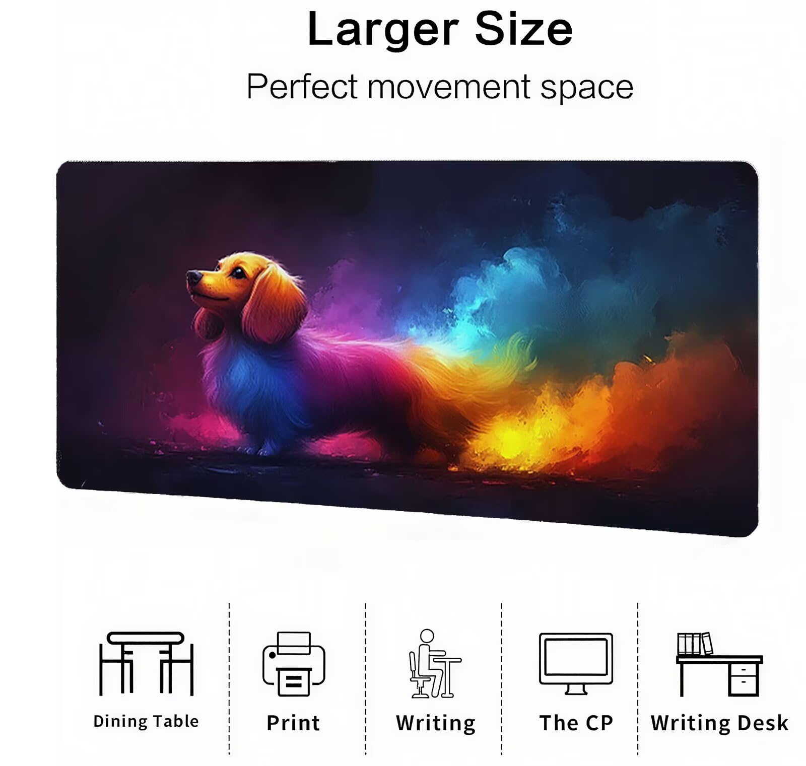 Podkładka pod mysz XXL 1400x600 mm kolorowa podkładka pod mysz dla graczy duża podkładka pod mysz biurową akcesoria dla psów z antypoślizgową podstawą wodoodporna podkładka pod mysz podkład, do nauki