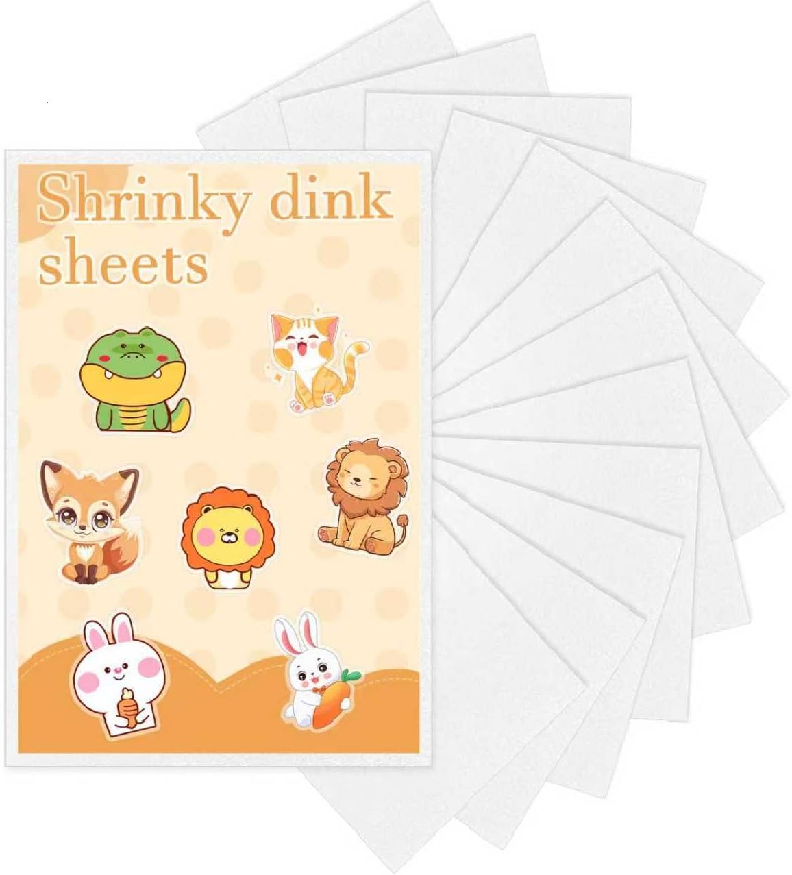 HONSIO 40ピース シュリンクディンクシート プラスチック 収縮紙 子供用 DIY クラフト キーホルダー製作 7.9&times;5.7