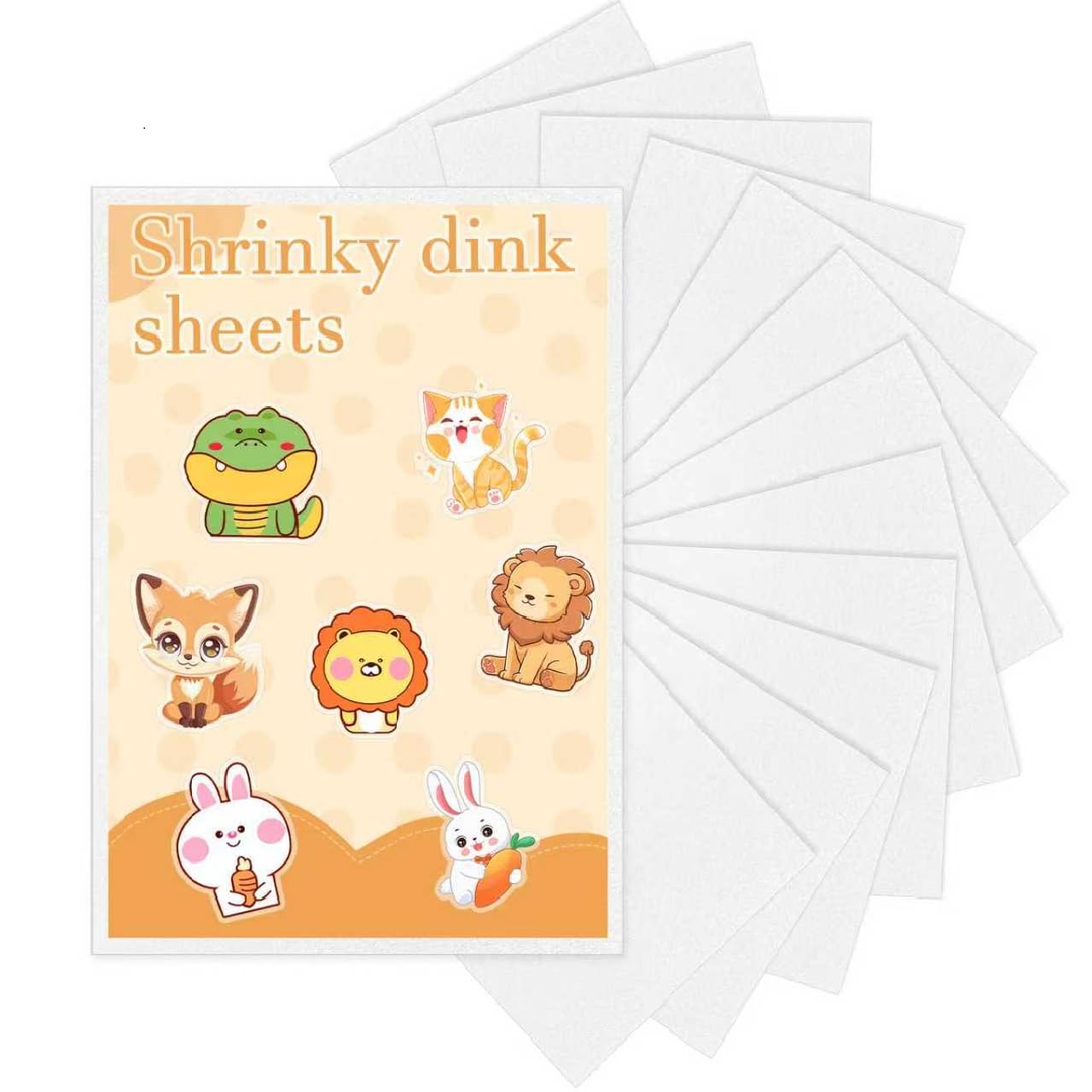 HONSIO 20 Pieces Shrinky Dink Sheets Shrink Plastic Paper for Kids Adults DIY Crafts Keychain Making, 7.9 X 5.7 Inch