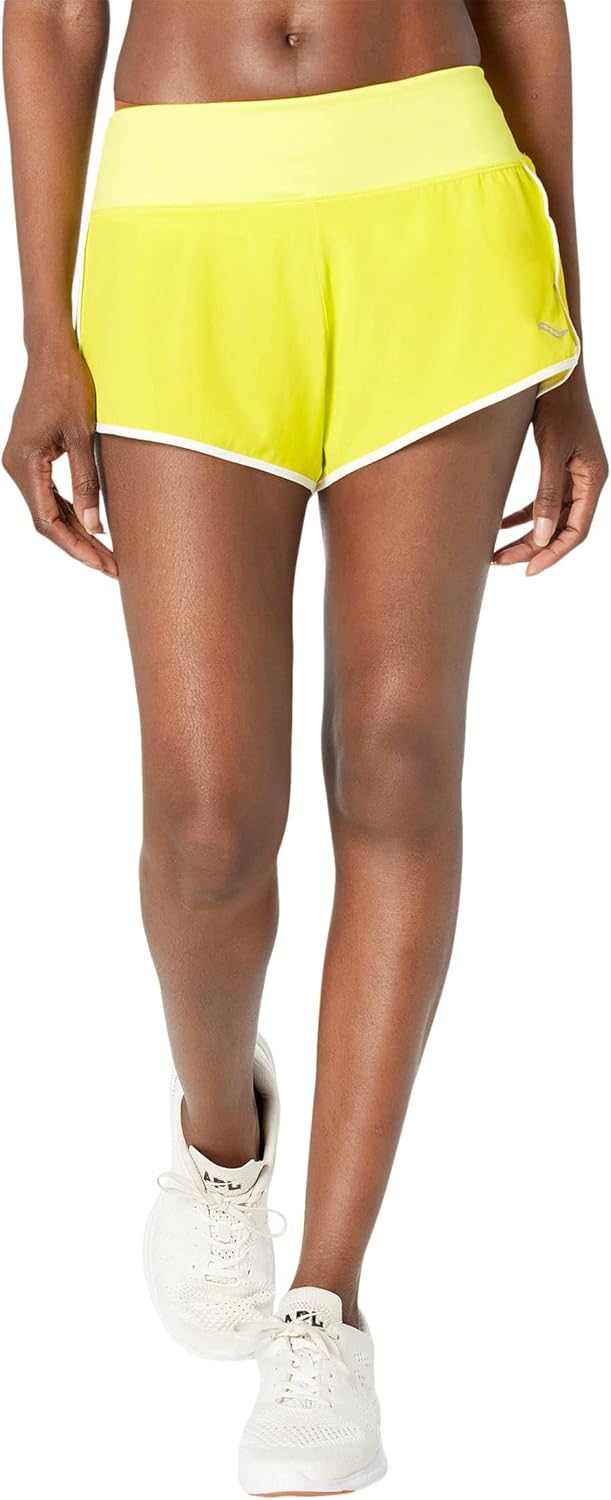 Saucony Outpace 2.5" Split Shorts for Women - Elasticized Waistband, Mid-Rise Fit, Pull-On Style