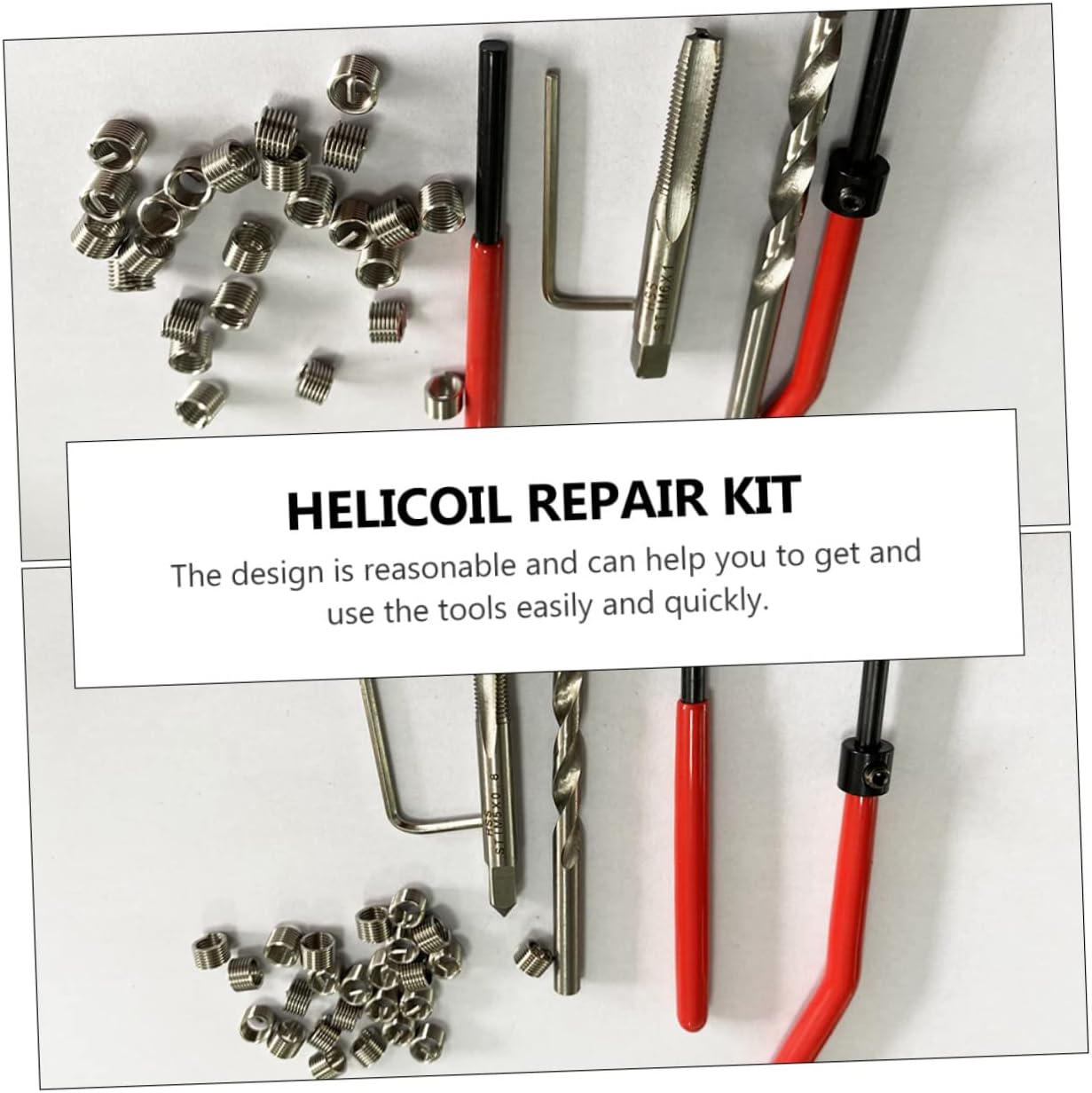 Vaguelly 30pcs Thread Repair Tool Professional Stripped Thread Repair Kit for Engine Maintenance and Automotive Applications Includes Wire Insert Tool