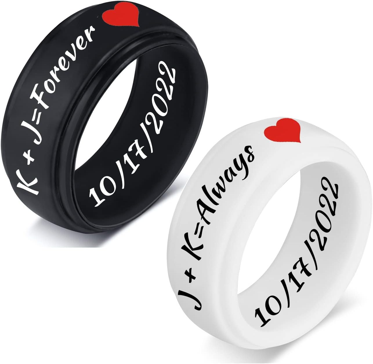 SHNIAN Silicone Rings Comfortable and Safe Couples Rings