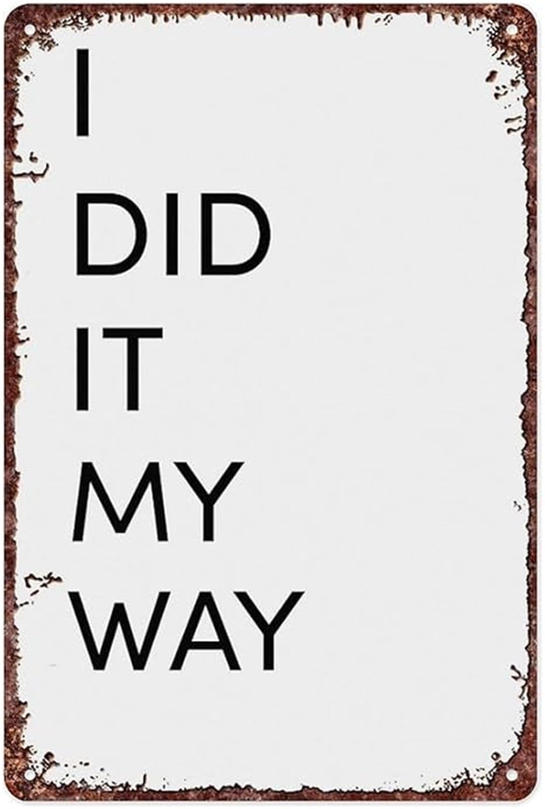 VWWJCCRO Own Path Success Principle Vintage Metal Sign For Entrepreneur Office Creative Studio Wall-Art Encouragement 8 X 12 inch