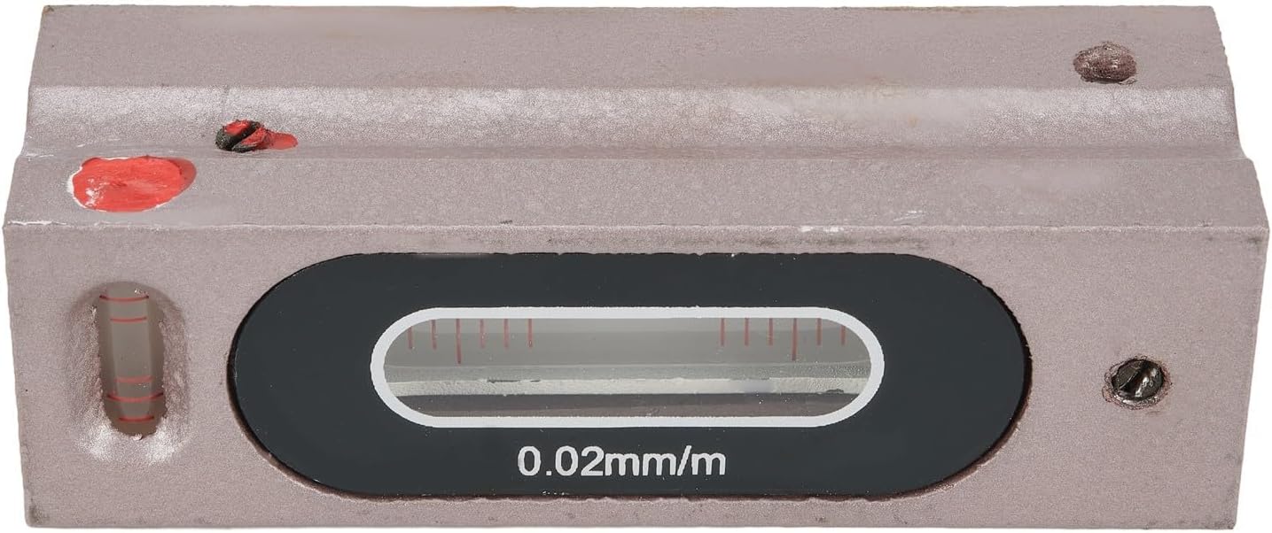 3.93/5.9/7.87/9.84inch Measurement Leveler, for PRECISION Engineers Level, Accurate To 0.02mm/m, For High Accuracy Levelling Applications Accuracy Graduated bubble Vials Horizontal Bar Level(100MM)