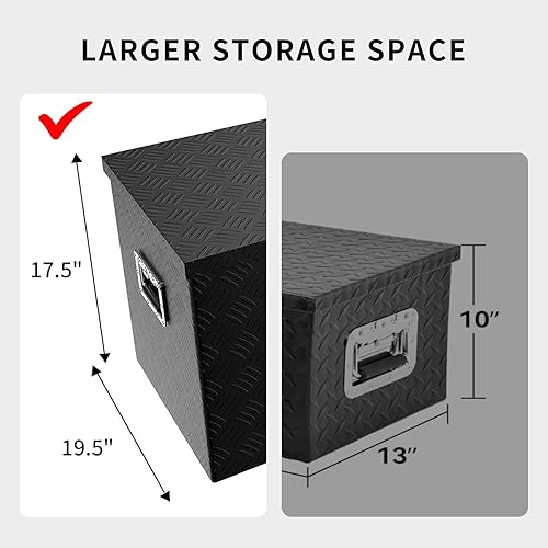 Miniatura 4 de Caja de herramientas para camión de 48 pulgadas, caja de herramientas de remolque con cerradura y llaves, caja de herramientas de aluminio