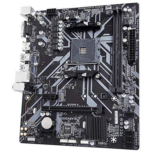Image of GIGABYTE B450M H Ultra Durable Motherboard + Gigabyte 450 Watt- 80 Plus Bronze Power Supply