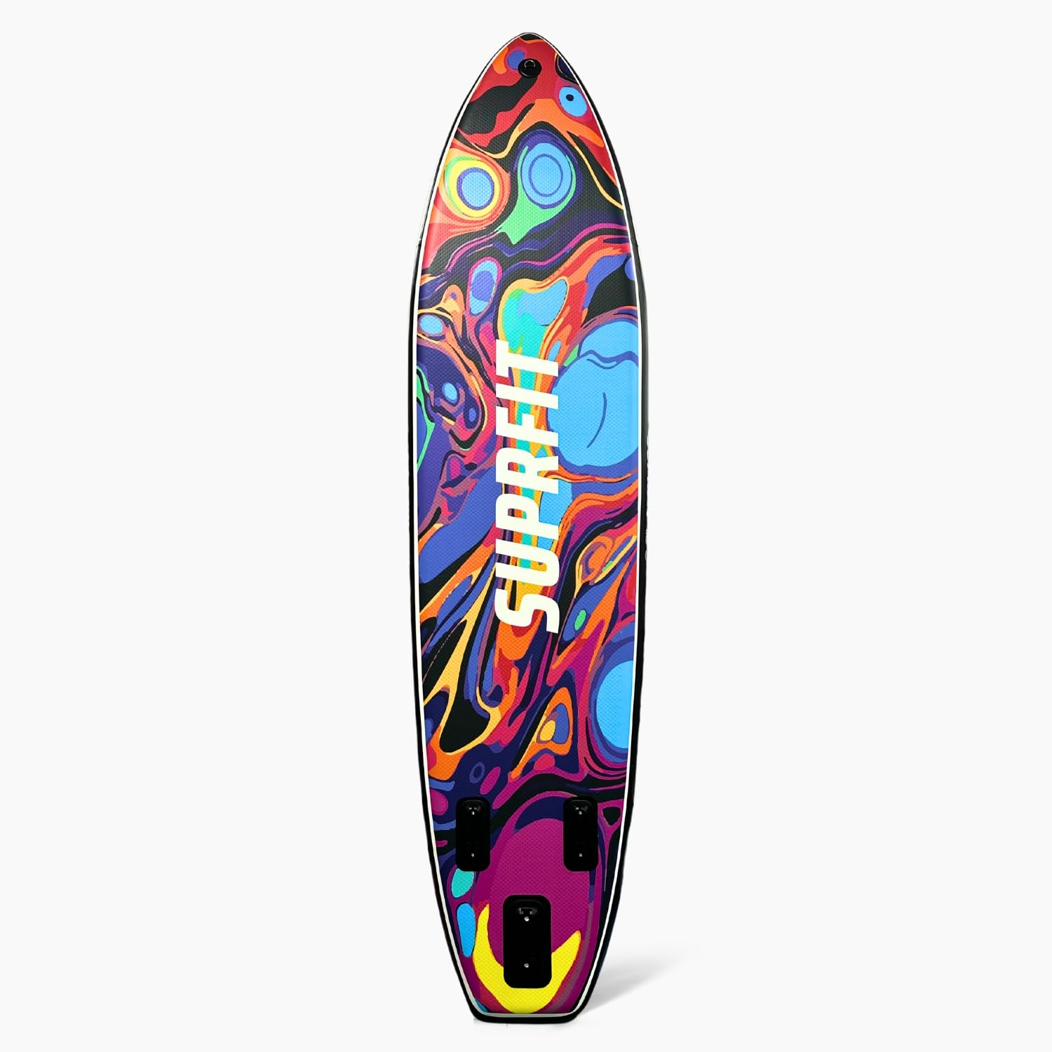 Suprfit SUP Board Water Marble | All in One Set: SUP Board, Hochwertiger Rucksack, Teleskop Paddel, Double-Action Luftpumpe, Leash, Slide-In Finnen Set, Reparatur Set