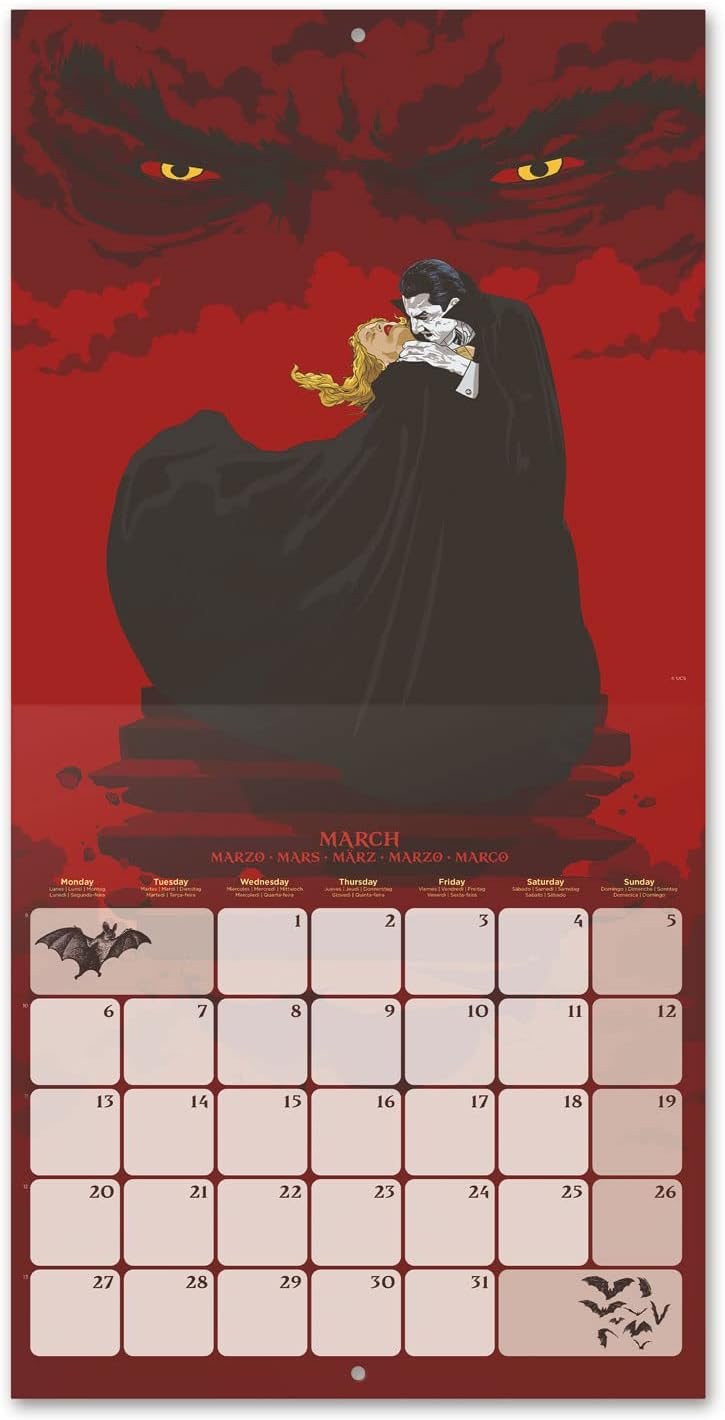 Grupo Erik Universal Monsters Wall Calendar 2023 12' X 12' FSC| 12 Month Planner | Square Wall Calendar 2023 | Family Planner Calendar 2023 | Monsters Calendar 2023 | + 4 Bonus Months
