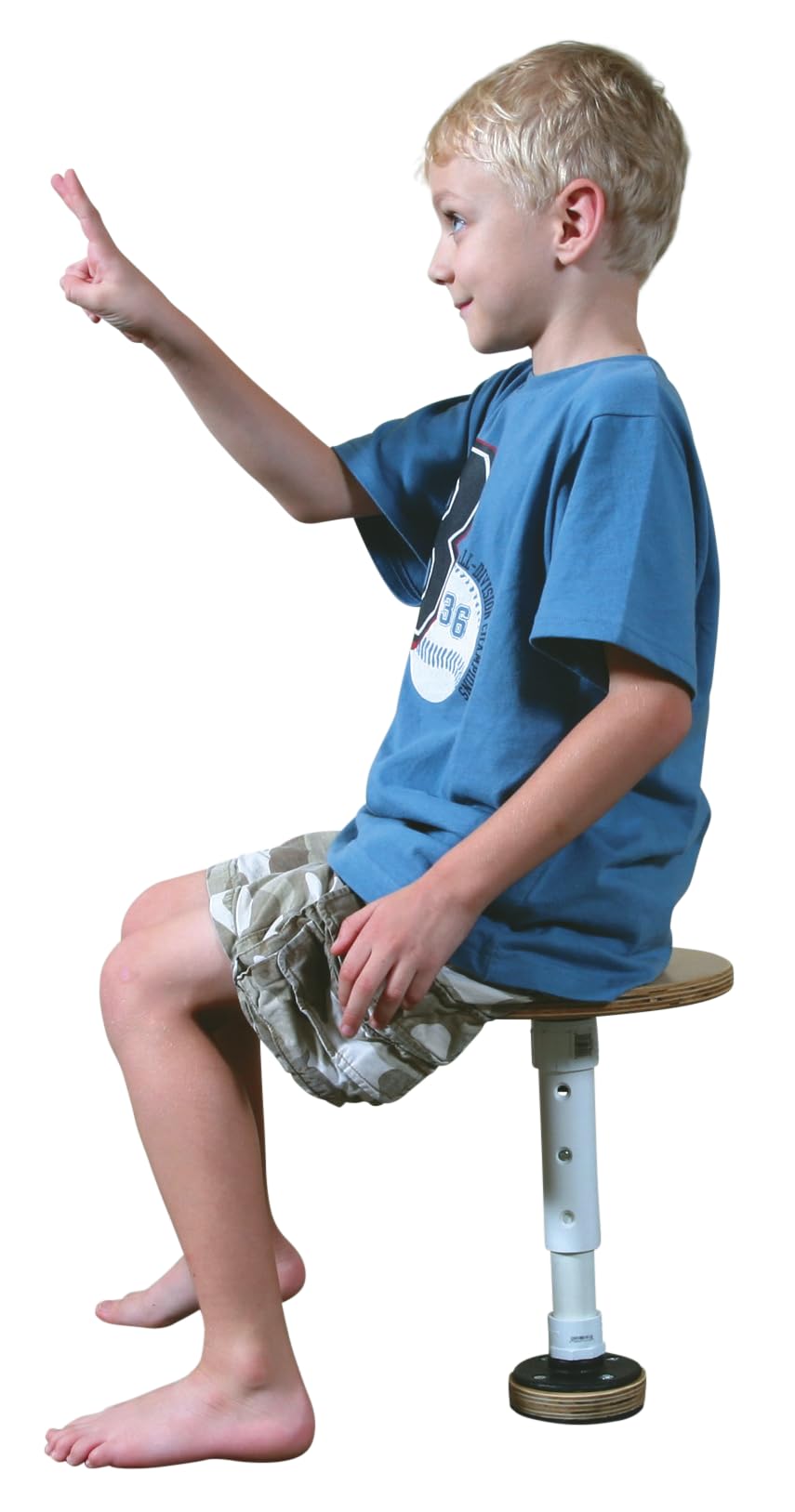 Abilitations Integrations T-Stool, Single-Leg, Round, Padded