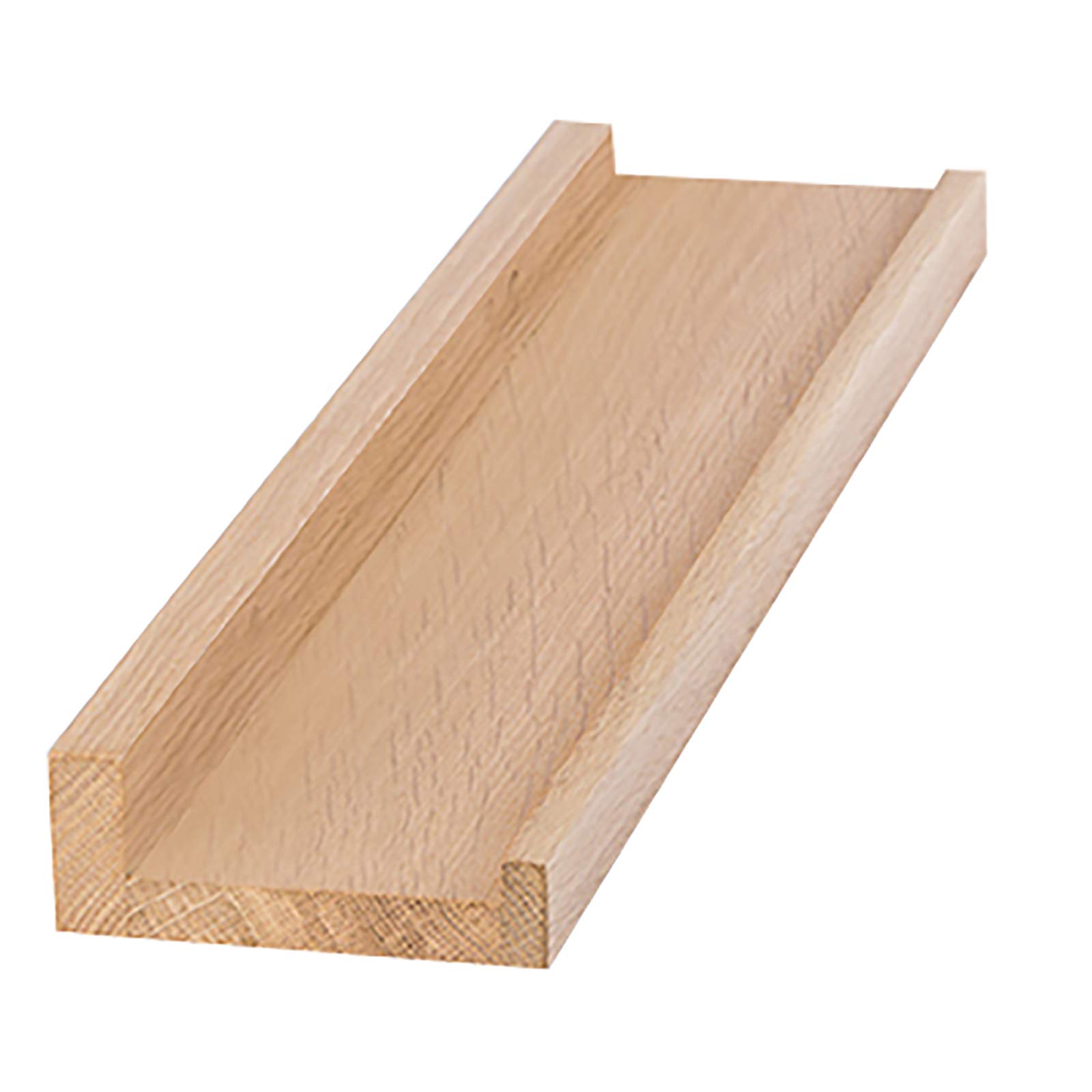 Étagère murale en chêne massif rustique U | Bois noble déco salon