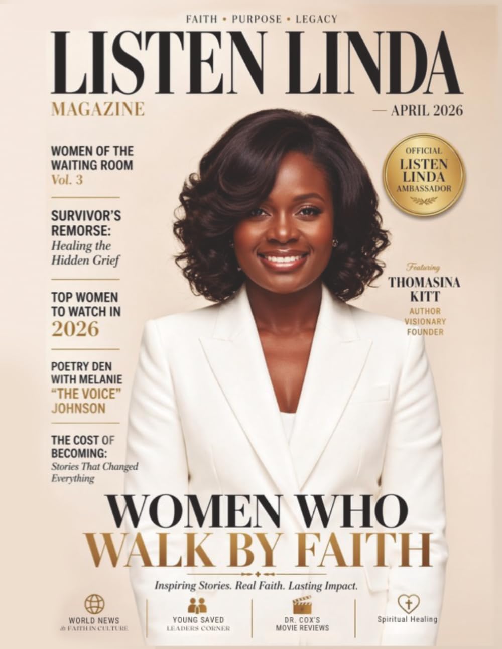 Listen Linda Magazine – April 2026 Issue: Cover Feature: Thomasina Kitt