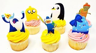 Adventure Time Cupcake Topper Set Featuring Finn, Jake, Ice King and Friends