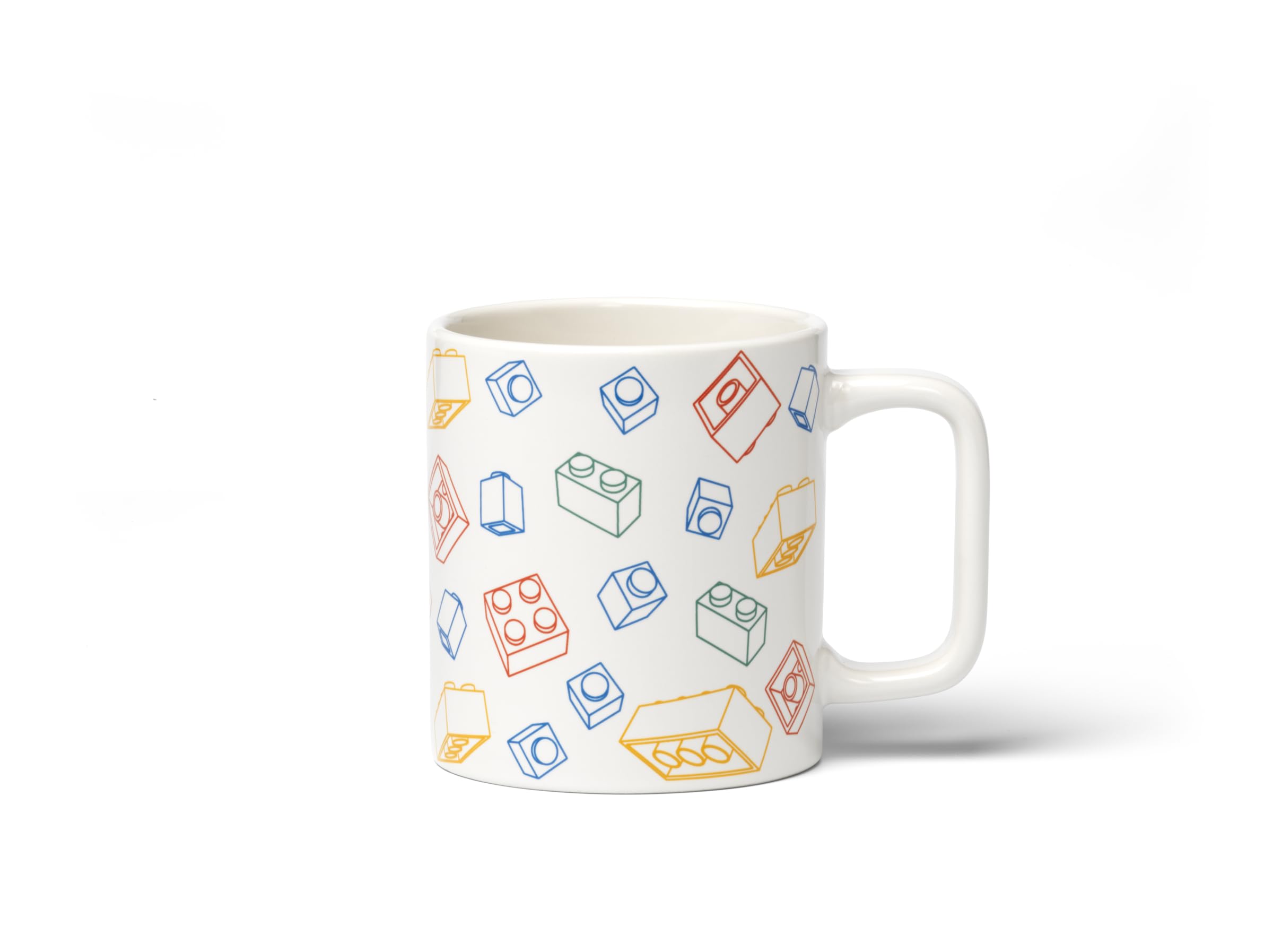 Lego Ceramic Mug 300 ml - Mug Brick Art Line with Building Block Illustrations, Original Design, Dishwasher Safe