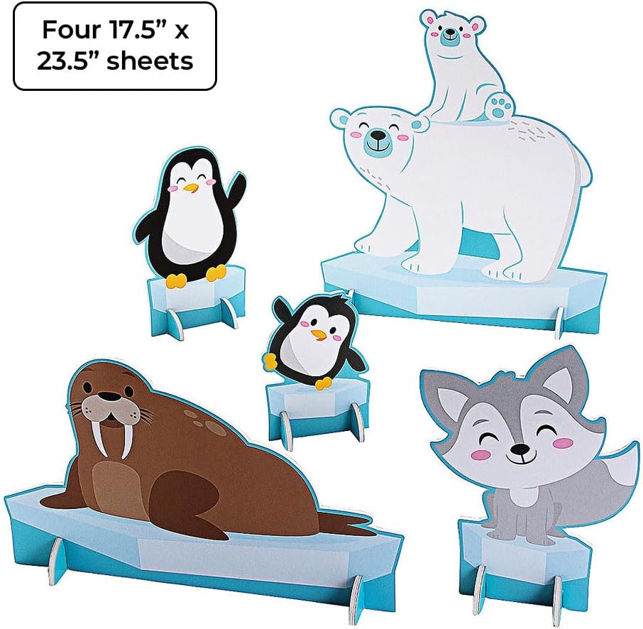 Winter Animals Centerpiece - 5 Pieces