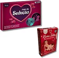Kit de Jogos para Casais Sedução Tabuleiro com Baralho de 50 Cartas de Prazer