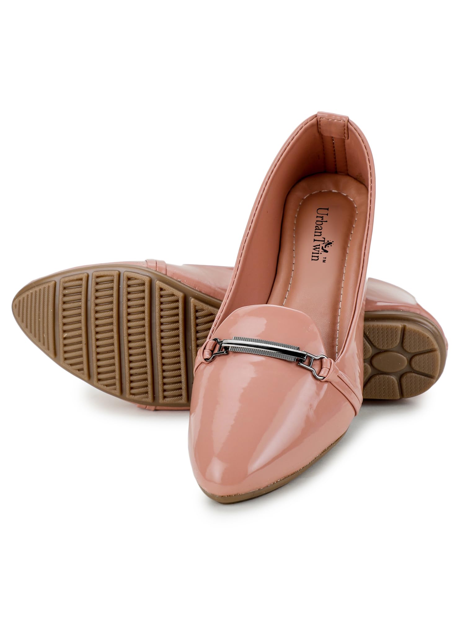 Urban Twin Premium Patent Design Women Belles Design Stylish Steel Flap Comfortable Bellies for Women & Girls Footwear - 1050 (Pink, 7) (B0D6YWWYT4) Amazon Price History, Amazon Price Tracker