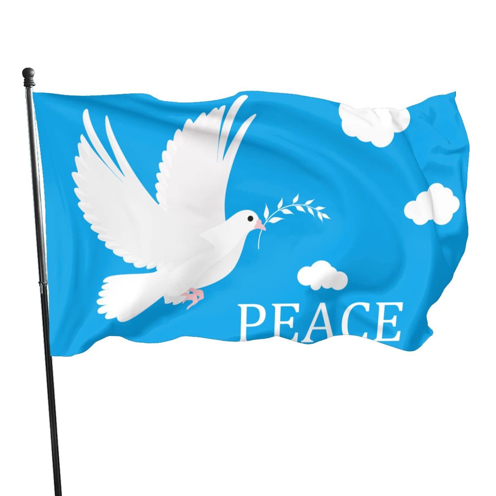 Autoflagge Friedenstaube – 45x30 Cm, Polyester, Wasserabweisend, Beidseitig Bedruckt