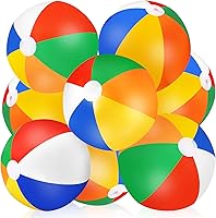 TPCHOIE 8 Pack 24" Large Rainbow Beach Balls Bulk - Inflatable Pool Toys for Kids Adults, Beach Party Luau Birthday Supplies Favors