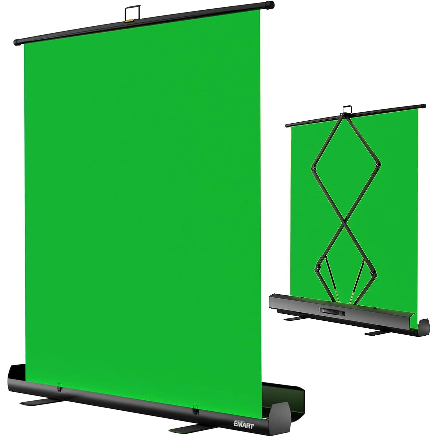 EMART Green Screen 165 x 220cm, Chroma Key Panel Photography Background, Green Backdrop with Stand for Photo Studio, Streaming, Video Conferencing, TikTok, Zoom