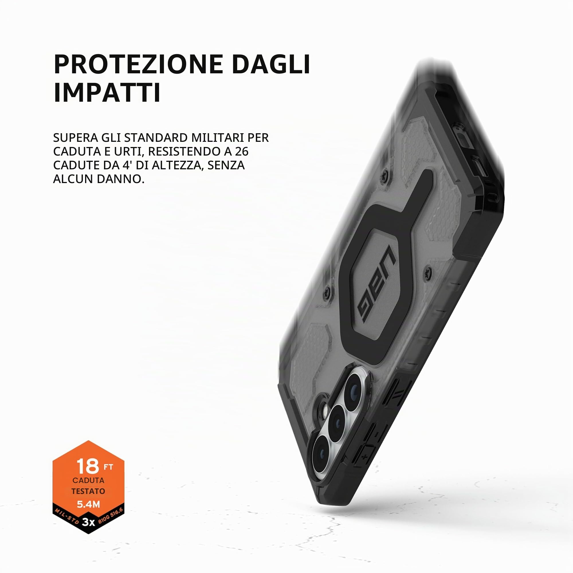 URBAN ARMOR GEAR Pathfinder MS Custodia Galaxy S26 | Perfetta aderenza | Resistenza alle cadute di 5,4 m | Modulo magnetico | Bordi rialzati | Tutte le porte accessibili