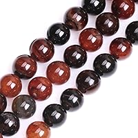 Vista 131 de GEM-Inside - Cuentas sueltas de ágata india natural de 0.157 pulgadas (0.157 in) con cuentas redondas de cristal energético para hacer joyas, 15