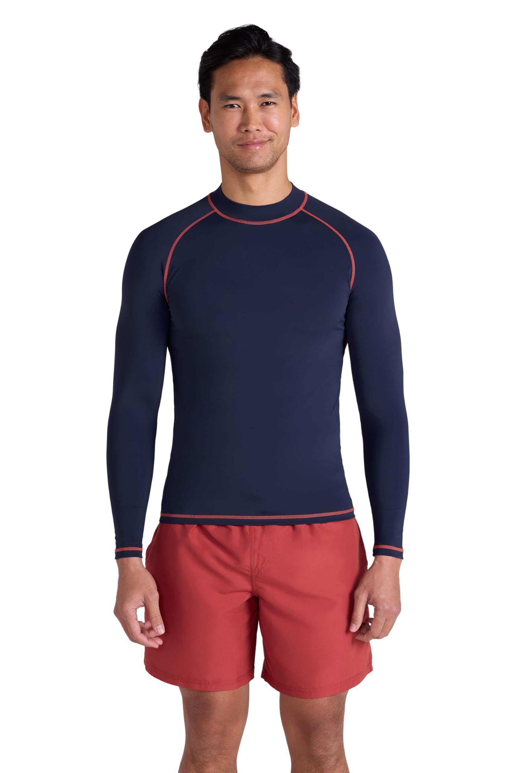Mens Long Sleeve Rash Vest - Purple