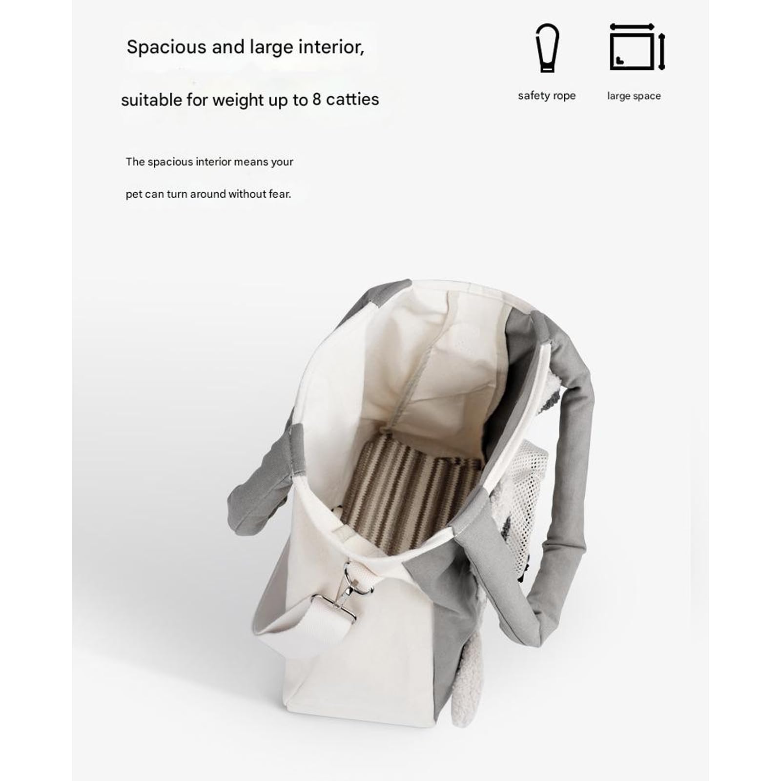 Bolsa transportadora de Lona para Mascotas con diseño Abierto para Perros pequeños y Gatos, Bolso de Hombro para fácil Transporte, Salidas diarias, transportadores para Gatos
