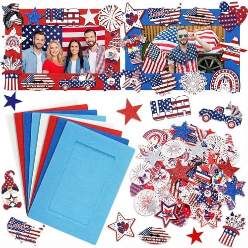 SmoothNovelty 262 Pcs 4th of July DIY Picture...
