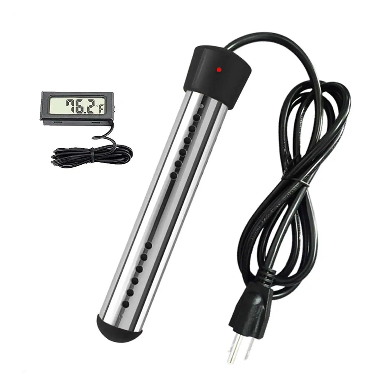 BAFEIYA Swimming Pool Heater Portable Pool Water Heater 120V 1500W Electric Submersible Heater with Digital Thermometer for Inflatable Pool Bathtub
