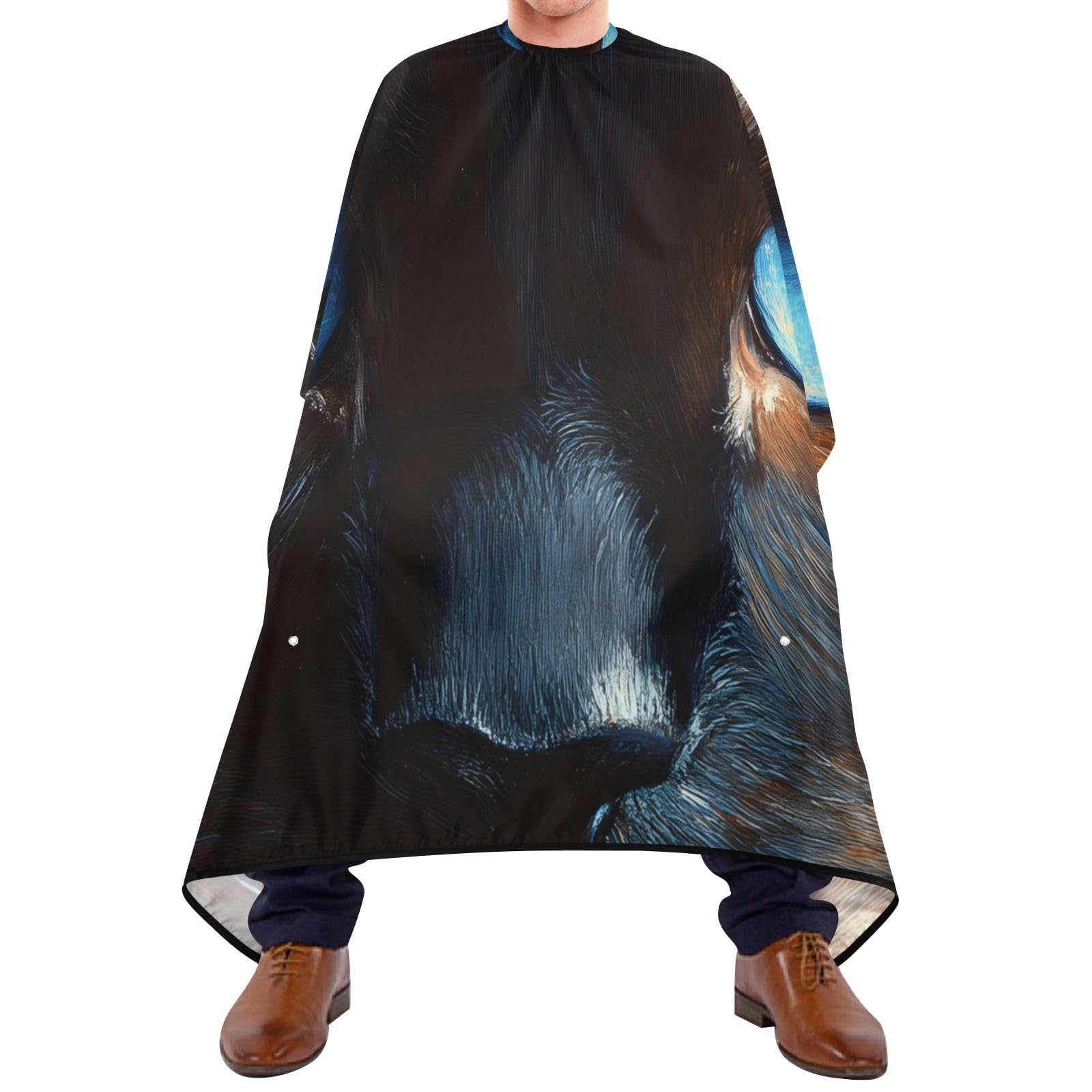 Hezely Cat Eyes Hair Dye Cape, Barber Cape for Adults,Waterproof Salon Cape,Waterproof Hairdressing Styling Hair Cutting, 65