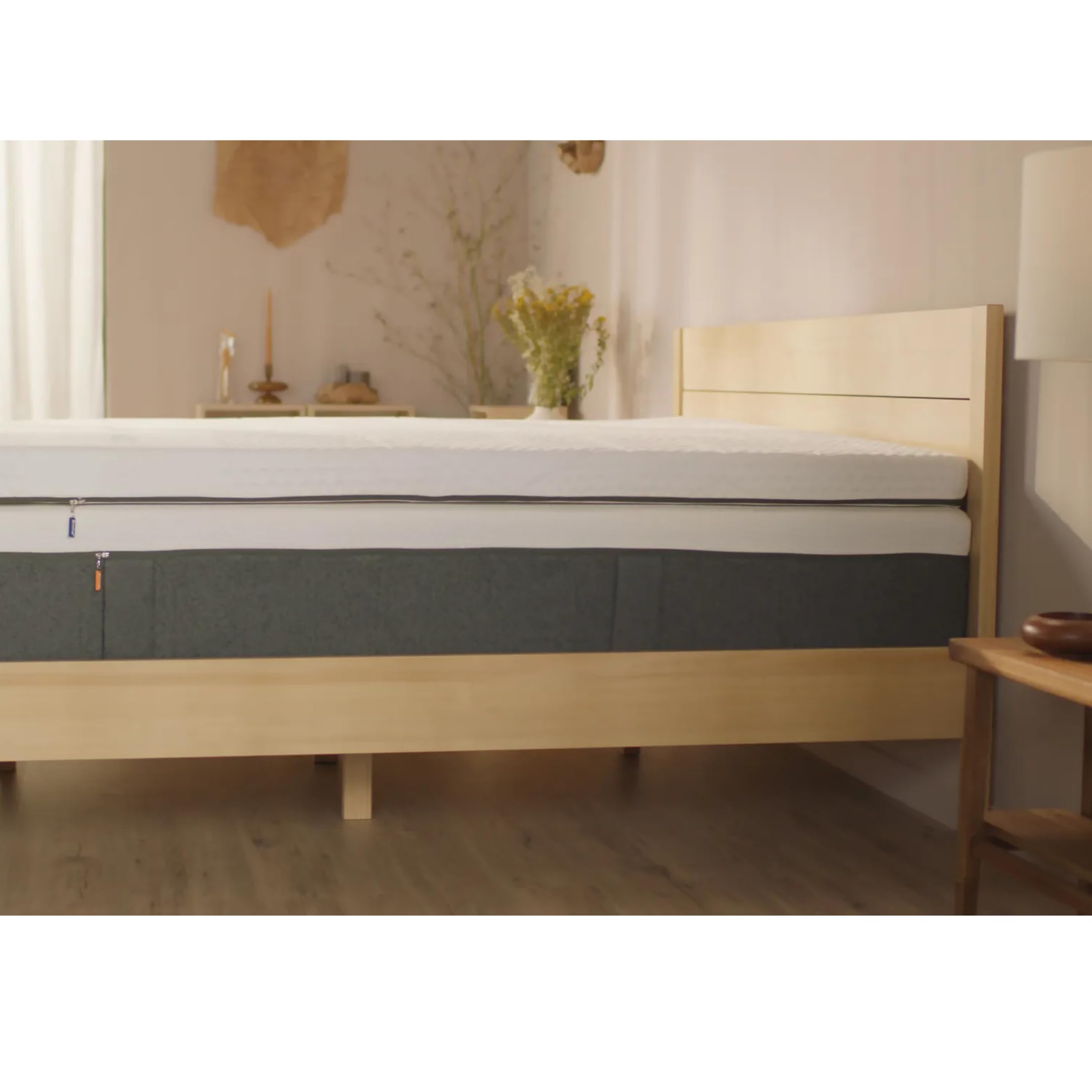 Surmatelas Emma Original Pro 140x190 cm, 8 cm | 2 Couches Thermorégulantes & Ferme | Mousse HRX | Housse Amovible et Lavable | Prolonge la Durée de Vie du Matelas