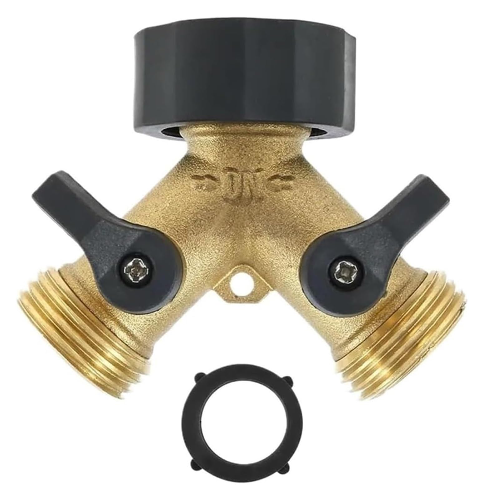 Raccordo per Rubinetto da Giardino, Adattatore for Rubinetto a Forma di Y con Filettatura a 2 Vie in Ottone, sdoppiatore for Tubo in Bronzo