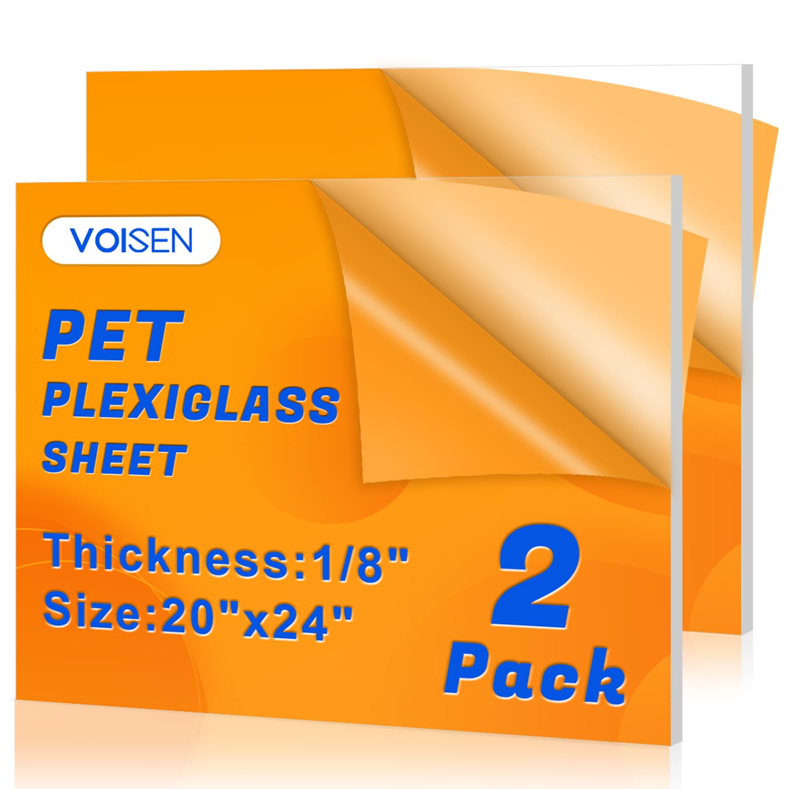 Plexiglass Sheets - 2 Pack 1/8" x 18"x24" -11