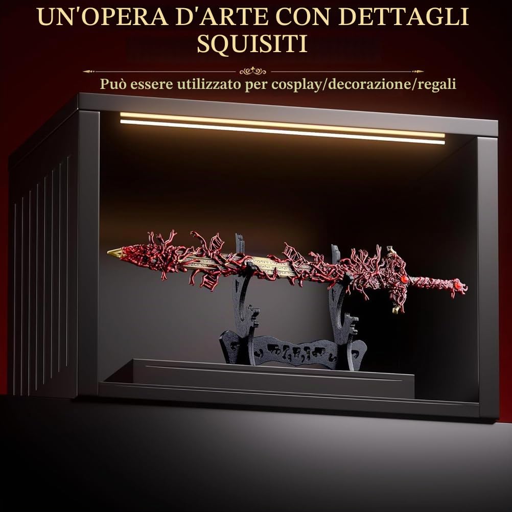Modello di Lama Blasfema di Elden Rings da 11,8 po,Modelli da Collezione di Oggetti di Scena per Videogiochi,Espositore Squisito per Collezionisti di Videogiochi,Regalo Peri Fan di Nightreign
