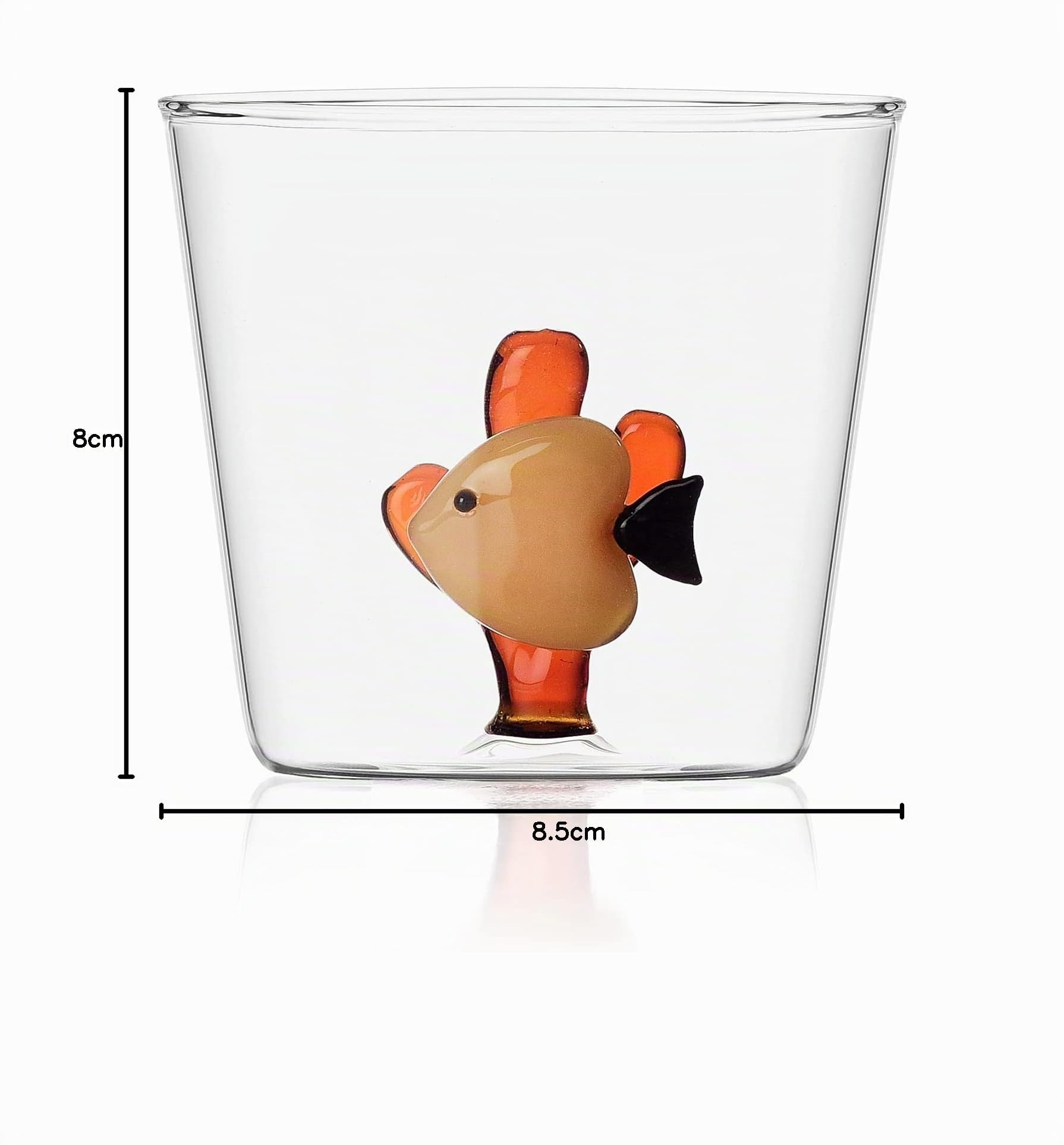 Ichendorf Milano Lot de 4 Tumbler assortis Collection Marine Garden, 35 cl, verre borosilicate, fait main