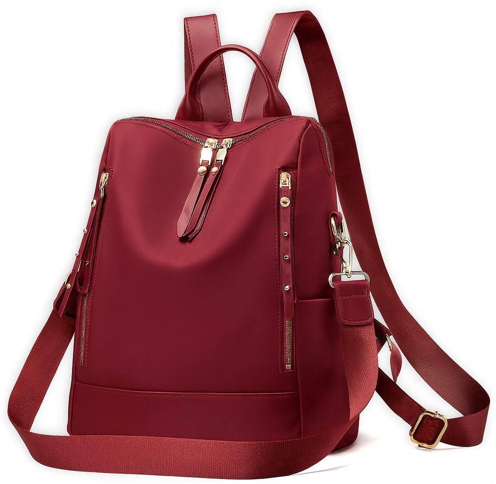 jaisom Stylish Women's Fashion Backpack Purses Multipurpose Design Handbags and Shoulder Bag (Maroon Mettle Classic_BZ)-picture-48