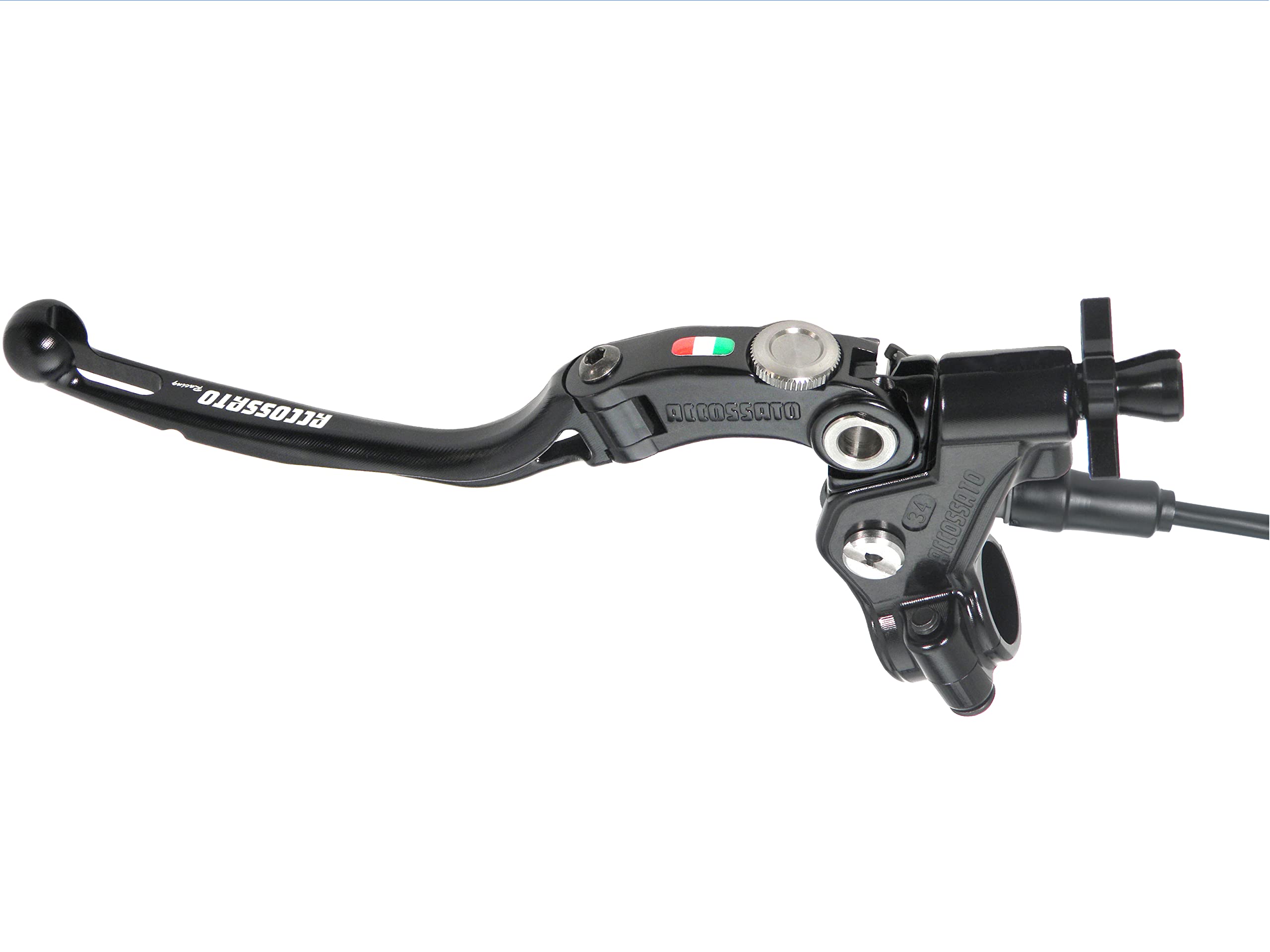 Comando Frizione A Cavo Racing Accossato Con Leva Snodata Colorata (Pomello+Leva+Regolatore), Con Micro Incluso per Aprilia Tuono V4 Factory dal 2017 al 2018 cc 1100